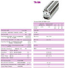 largeur terminale du laiton 12.2mm des TB 800V 25mm2 de rail du vacarme 101A