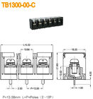 Connecteurs d'alimentation à haute tension du laiton 13mm de vis du TB 40A M4 de couverture en plastique