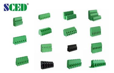 Lancement à angle droit 3.81mm 300v 10A 2P - 28P de carte PCB de TB d'admission de fil