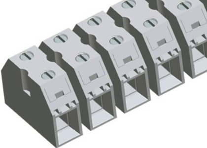 Alimentation terminale en acier de la vis 50A par le cuivre du lancement 13.5mm 2-16 Polonais de connecteur