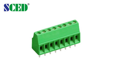 admission à angle droit verte en laiton de fil de TB de carte PCB de 2.54mm