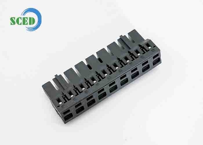 PA66 connecteur de bloc de borne pluggable en plastique gris 7,5 mm de hauteur 300V 16A 2-18 pôles