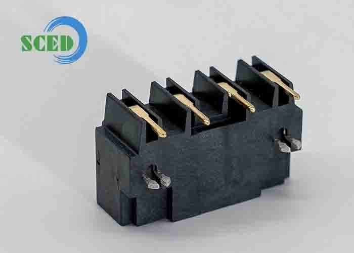 LCP plaqué or Bloc de borne enfichable de couleur noire avec angle droit 7,5 mm 300V 16A