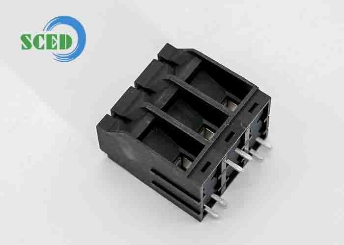600V PA66 10,16 mm 57A bloc de borne de ressort avec cage de pince en laiton φ1,8 -40C- 105C