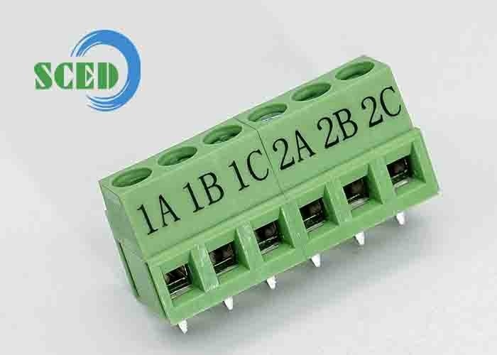 Verte 5,08 mm 300V 10A PA66 bloc de borne de PCB Euro type pour le contrôle automatique