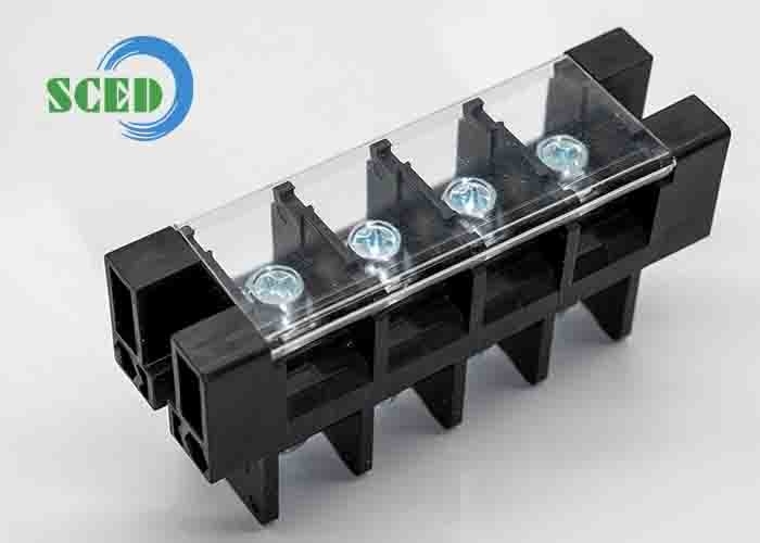 21.00mm PBT alimentation à travers 180A panneau monté bloc terminal de perforation avec revêtement en plastique