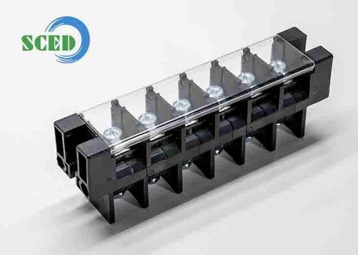 101A 21,0 mm PBT Perforation 600V alimentation à travers le bloc terminal avec couverture en plastique