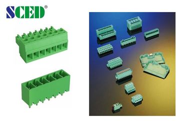 Pièce masculine en plastique verte que l'on peut brancher des TB du lancement 3.81mm 2-24 Polonais