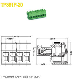 2-22 lancement que l'on peut brancher femelle 300V 8A PA66 du connecteur 3.5mm de TB de Polonais