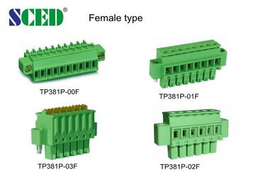 Connecteur que l'on peut brancher 300V 8A 2-22 Polonais PA66 de TB de lancement femelle de 3.5mm