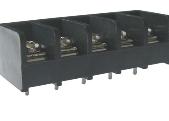 Espacement 9.52mm Barrière Bornier 300V 20A 2-24 Pôles Entrée de Fil à Angle Droit