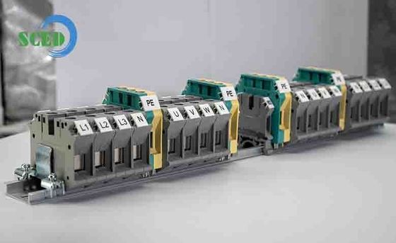 Puissants et compacts en plastique Din Rail Terminals Blocs de commutation d'alimentation pour les applications industrielles