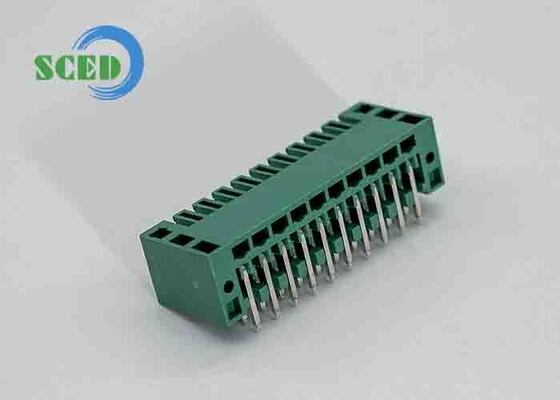 Bloc de borne branchable à entrée de fil de 45 degrés avec diamètre de trou de PCB de 1,4 mm et borne en bronze phosphoreux pour des connexions électriques sécurisées