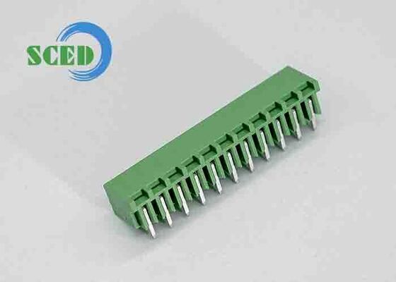 1.4 mm de diamètre de trou de PCB, bloc de borne branchable avec entrée de fil de 45 degrés et tension constante de 3000 V AC/minute